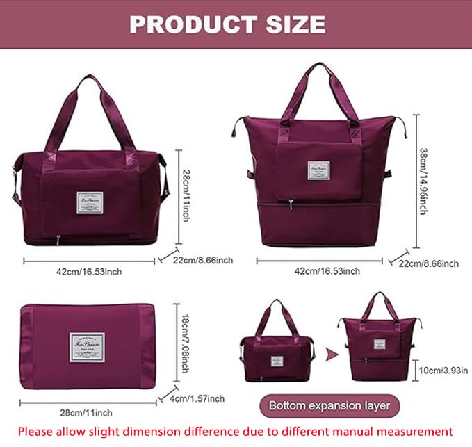 Expandable Dry Wet Separated Tote
