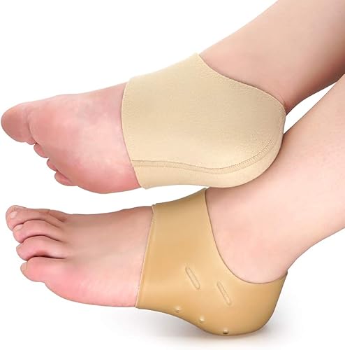 Protectores de talón del Dr. Foot, mangas de talón para aliviar el dolor de talón de fascitis plantar, espolón de talón, talones agrietados