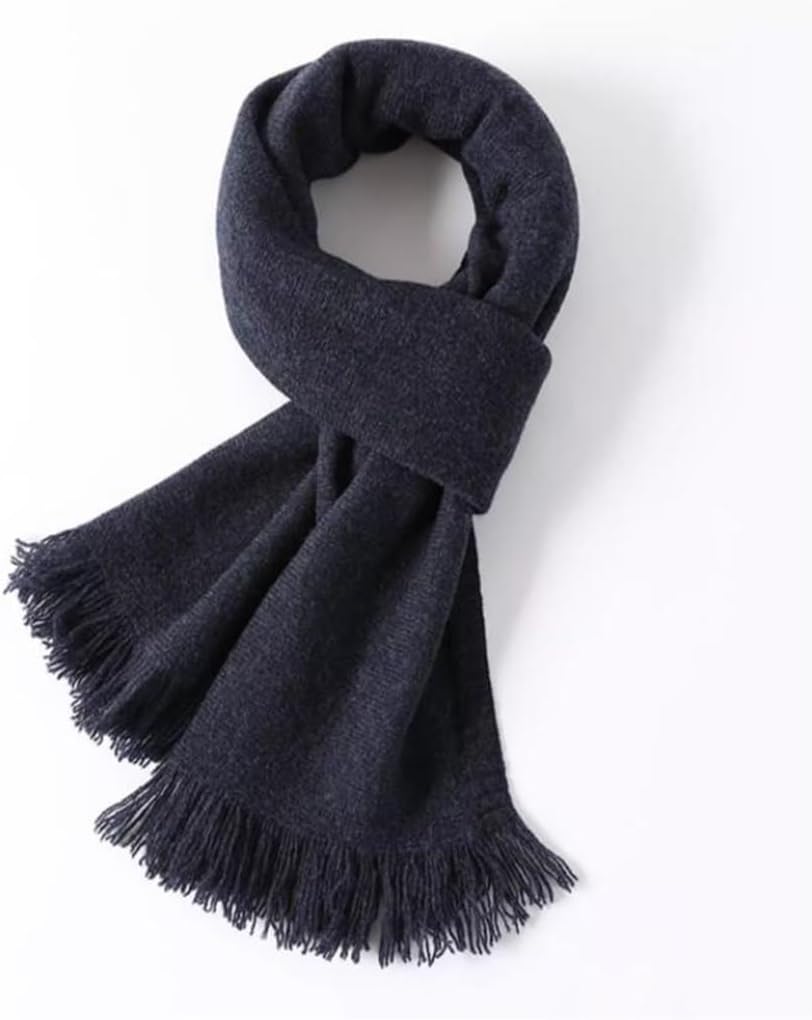 JSEIAJB Business Versatile Warm Gift Wool Scarf Men's Winter Long