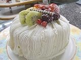 （お菓子工房ロリアン）ふんわりシフォンケーキ 6種類のフルーツ仕上げ　（直径14cm　高さ8cm）