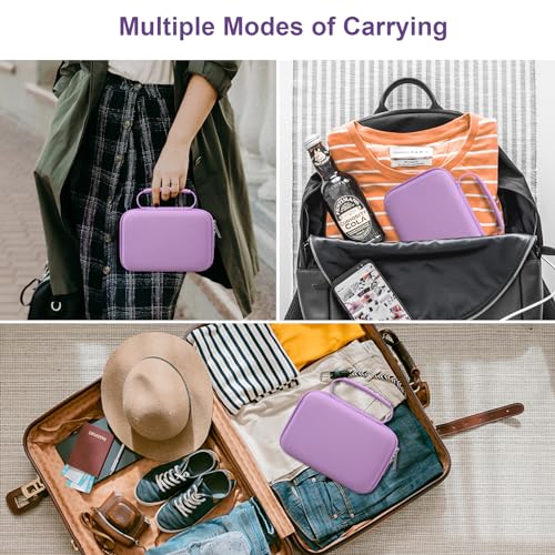 Funda rígida portátil para cámara instantánea Canboc púrpura miniatura 2