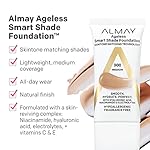 Almay Anti-Aging Foundation, Smart Shade Face Makeup with Hyaluronic Acid, Niacinamide, Vitamin C & E, Hypoallergenic-Fragrance Free, 200 Light Medium, 1 Fl Oz (Pack of 1) - Image 3