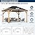 COVERONICS 11FT x 13FT Outdoor Spruce Wooden Gazebo - Patio Wood Frame Gazebo with Galvanized Steel Hardtop, Heavy-Duty Hardtop Gazebo for Garden, Poolside, Deck, Backyard