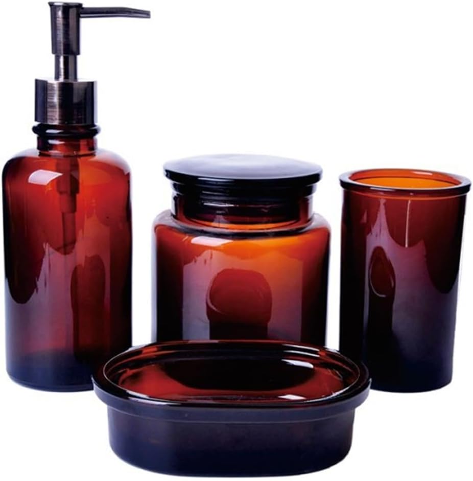 Wash Suite Bathroom Four-Piece Set Hotel Rack Brushing Gargle Cup Bath Liquid Bottle