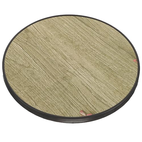 OUNONA 2 Stück Runde Holzhocker Ersatzsitze aus Massivem Holz Gepolstert Braun 29cm für Barhocker Kantine Büro