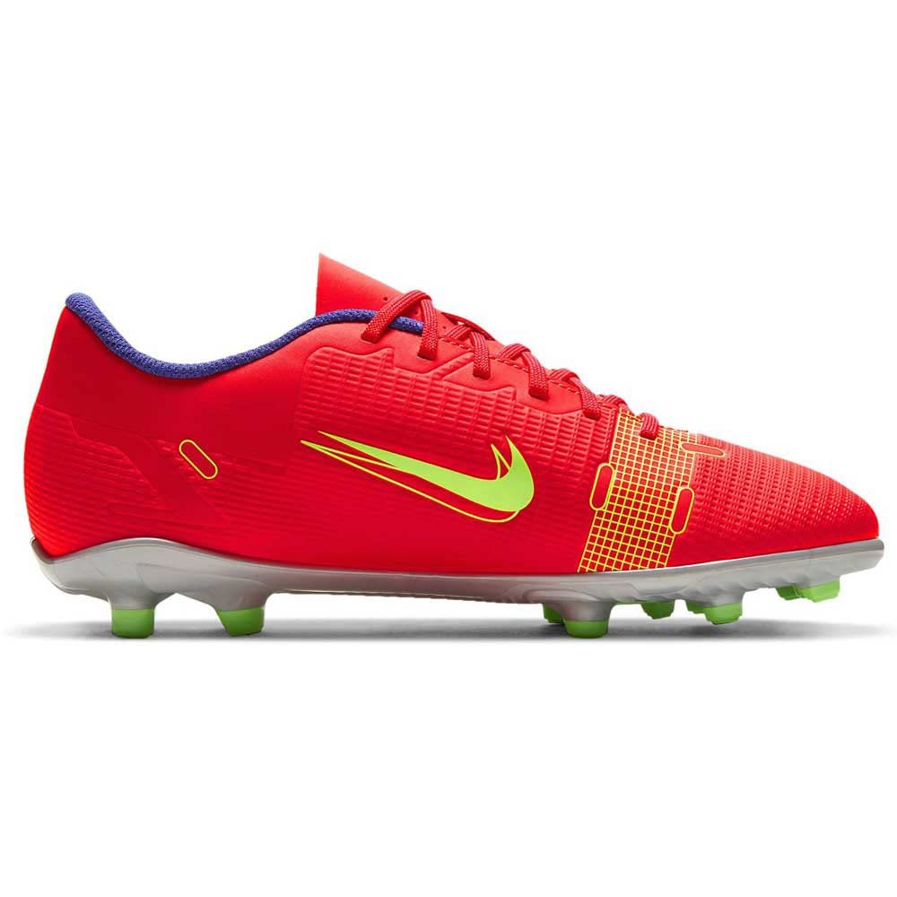 NIKE Boy's Football Soccer Shoe, BRT Crimson MTLC Silver Indigo Burst White Rage Green, 4.5 Big Kid