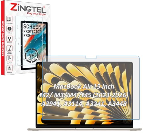 Image of Screen Protector Compatible With MacBook Air 15 inch M2 / M3 /M4 /M5 (2023-2026) A2941, A3114, A3241, A3448 Flexible Fiber 9H Hardness Screen Protector Not a Tempered Glass