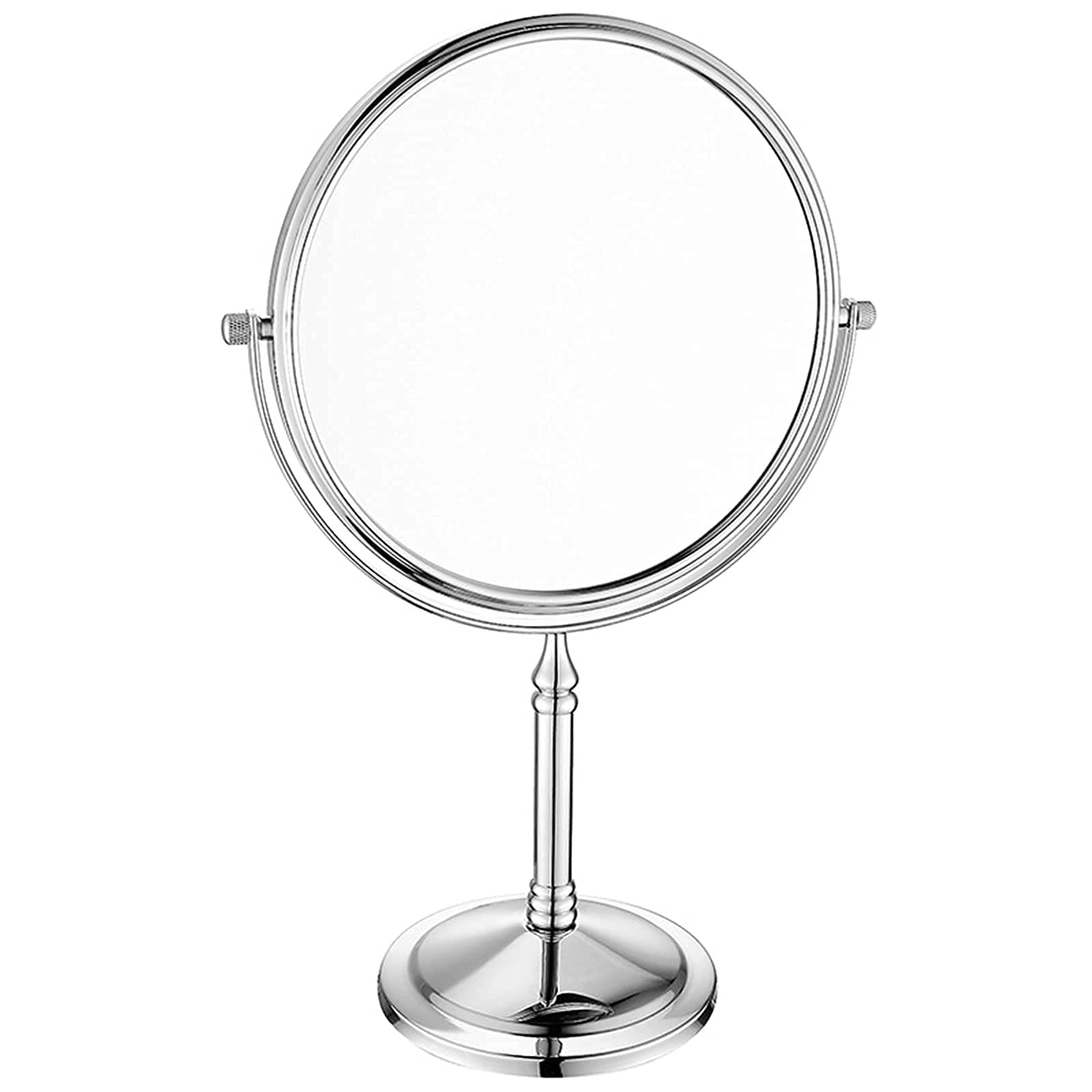 Miroir de maquillage en laiton chrome chic de table pour salle de bain élégante