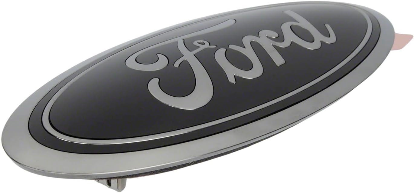 Ford 2023-2024 Super Duty Smoke Black Oval Grille & Tailgate Badges Without Front Camera M-1447-SDB3