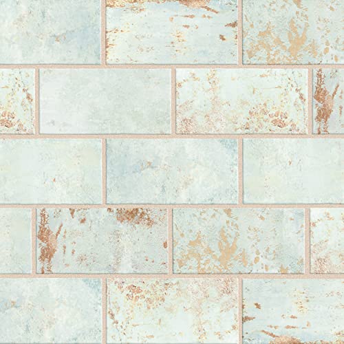 Somertile Biarritz Green 3" X 6" Ceramic Wall Tile #TOP21
