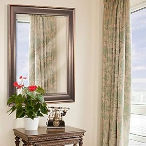 Head west bronze copper oil rubbed framed beveled wall mounted vanity mirror decorative mirror for wall decor rectangle bathroom mirrors for over sink bedroom entryway living room hallway 28×34  urban country home decor