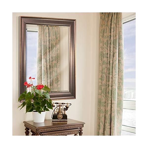 Head west bronze copper oil rubbed framed beveled wall mounted vanity mirror decorative mirror for wall decor rectangle bathroom mirrors for over sink bedroom entryway living room hallway 28×34  urban country home decor