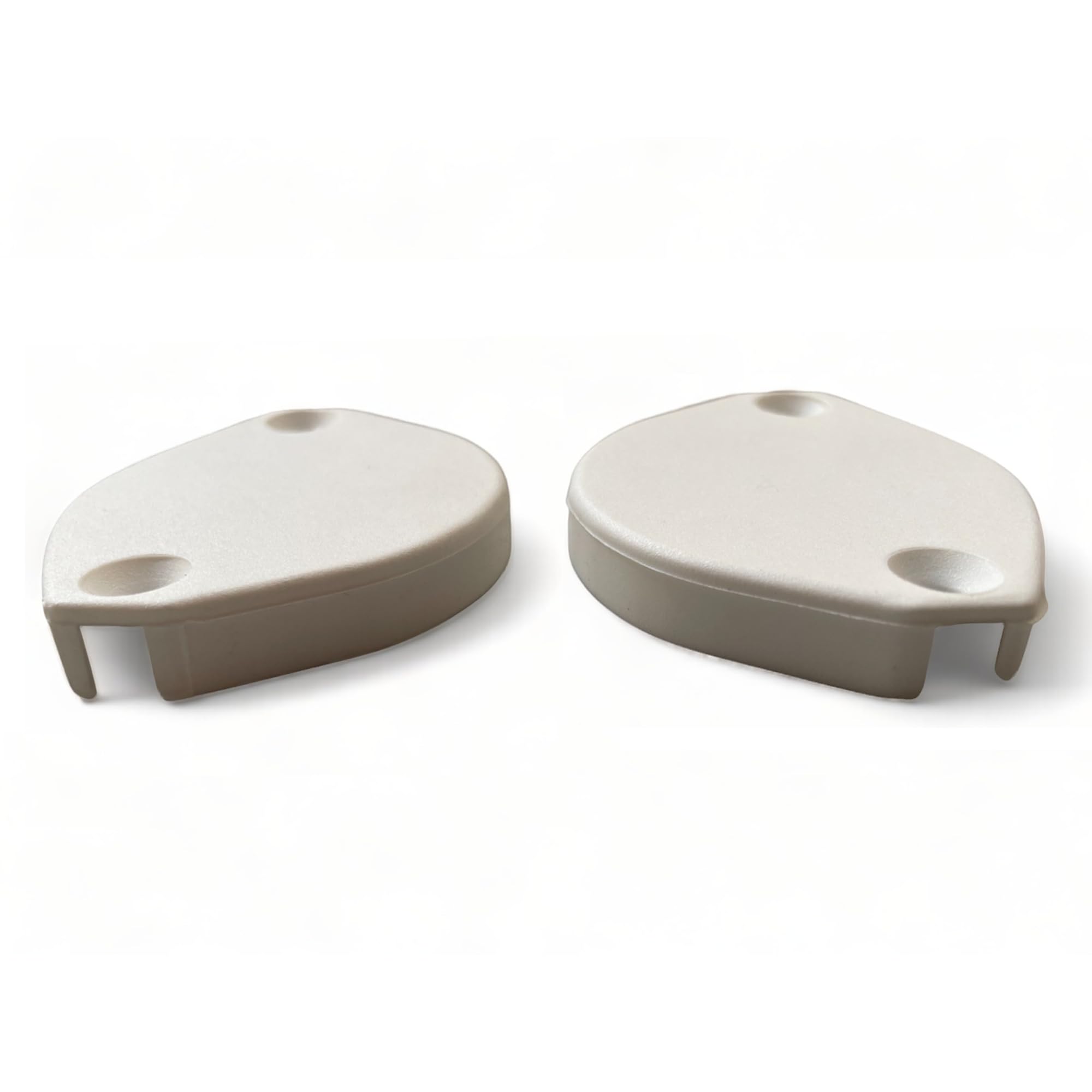 Teletoldo® Abdeckkappen für Markisenrohr PG1 – Packung mit 2 Stück – weiße Oberfläche aus technischem Kunststoff, resistent gegen Sonne und Wasser – vor dem Kauf gut messen