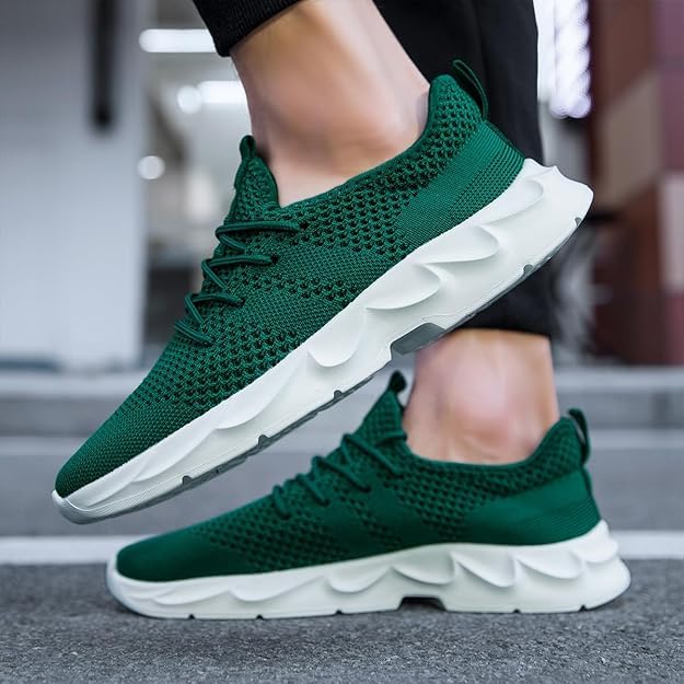 Image of DLWKIPV Mens Running Shoes Sneakers Tennis Non Slip Walking Gym Workout Athletic Slip On Casual Lightweight Breathable Mesh Fashion
