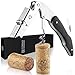 CORKAS Wine Opener, Porfessional All-in-one Waiters Corkscrew with Premium Ebony Handle, Quick Wine key for Beer and Wine Bottles, The Best Choice of Sommeliers, Bartenders and Wine Enthusiast