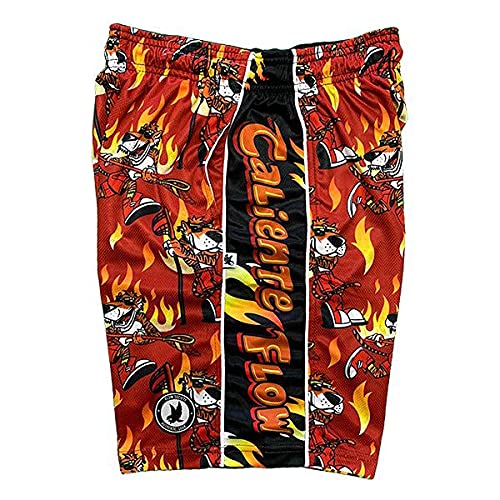 Flow Society Caliente Flow Lax Attack Boys Shorts - Kid Athletic - Basketball - Baseball - Hockey - Football - Lacrosse - Red2