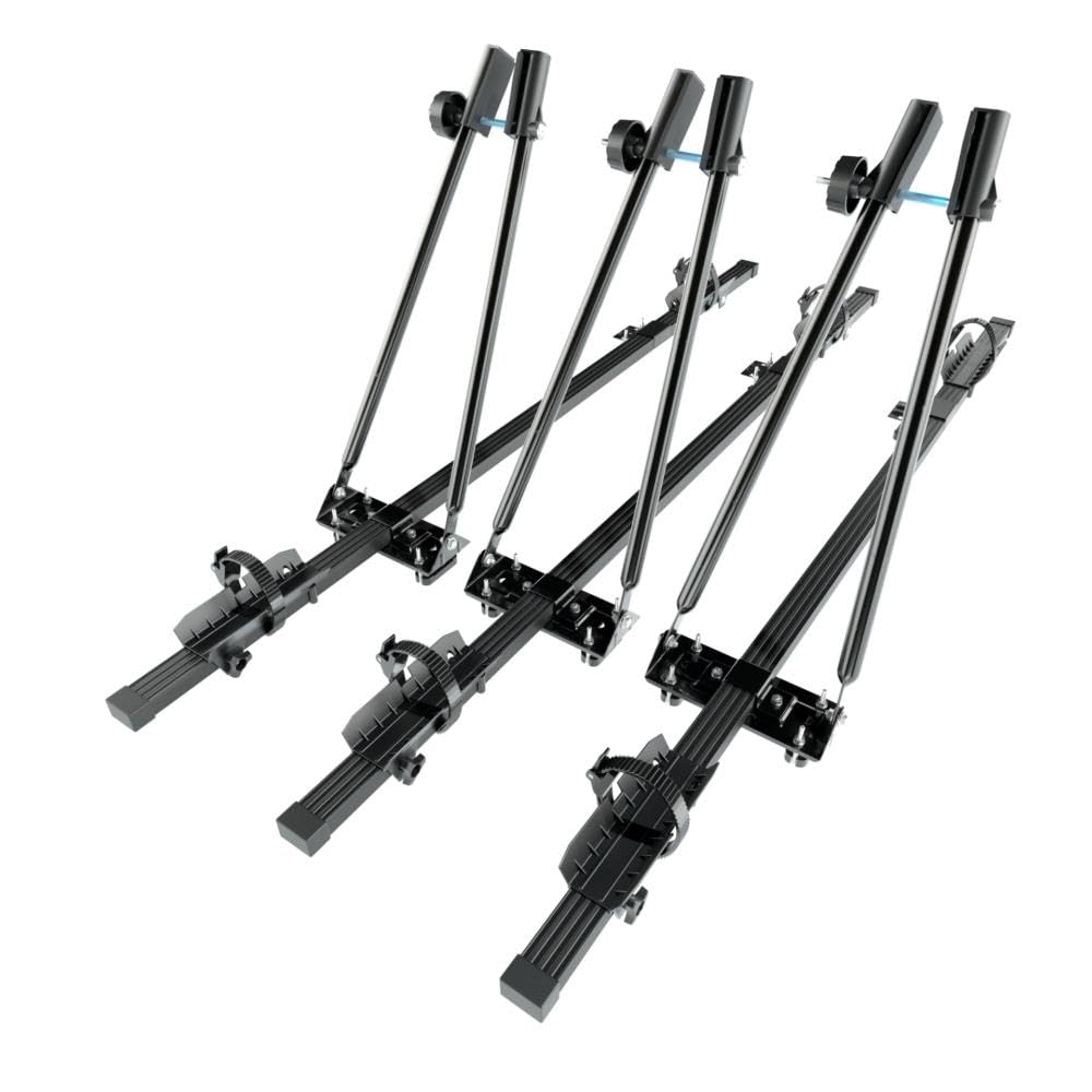 Mossa 3X Portabicicletas de Techo, Soporte para Bicicletas para el Techo del Coche con Barra de Acero - BR9515