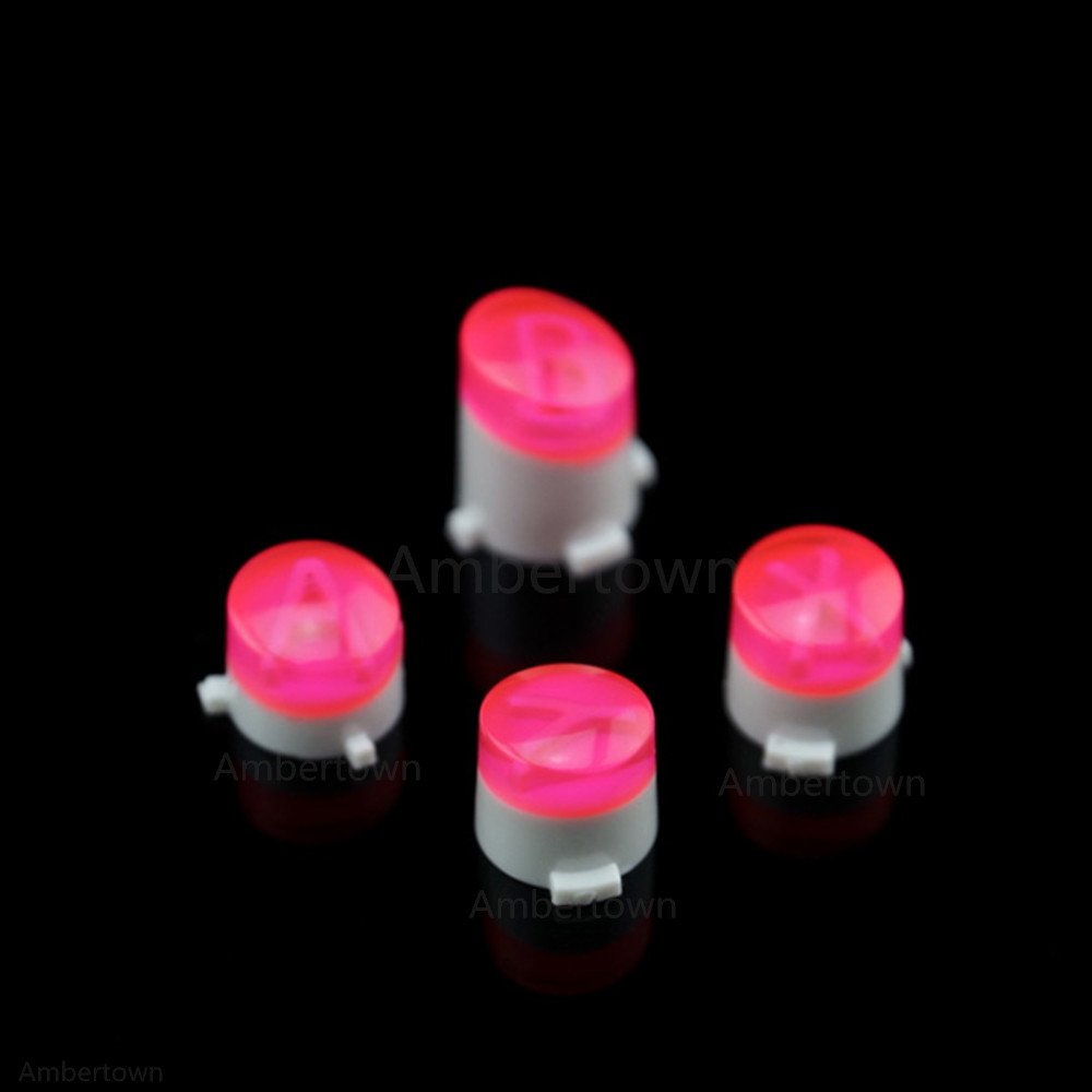 Bullet Buttons ABXY Mod Kit Levers Joystick For Xbox One S Slim Elite Controll Replacement (Clear Pink)