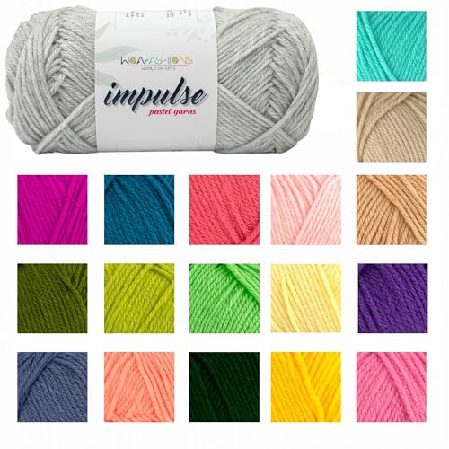 Image of WOAFashions Impulse Hand Knitting & Crochet Yarn (Pearl River Grey) (100gms - Pack of 1)