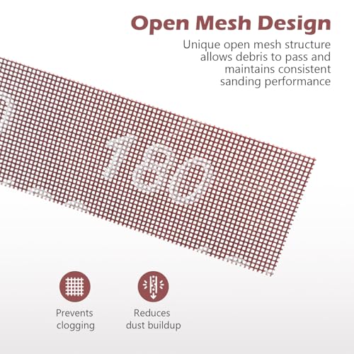Image of SCOTTCHEN Plumber's Open Mesh Sanding Sheet 180 Grit, Tearable Sanding Roll, Plumber's Double Side Open Mesh, for Cleaning Copper Tubing and Fittings, 1-1 /2 inch Width x 32 Ft Length -1 roll