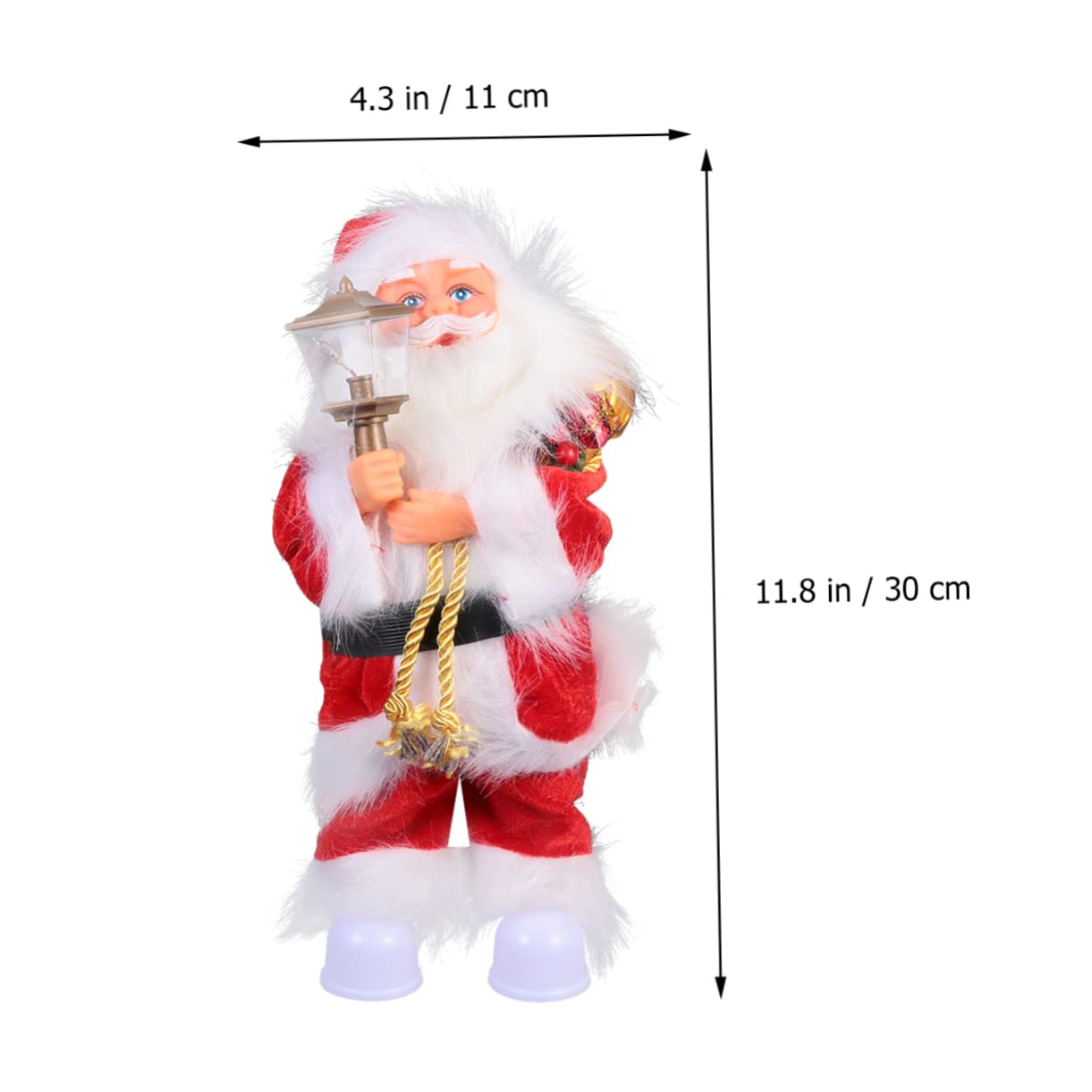 TOYANDONA Giocattolo Elettrico per Ragazzo Ragazza Babbo Natale Decorazione Musicale Ornamento di Natale Classico Bambola Elettrica per Festa Natalizia