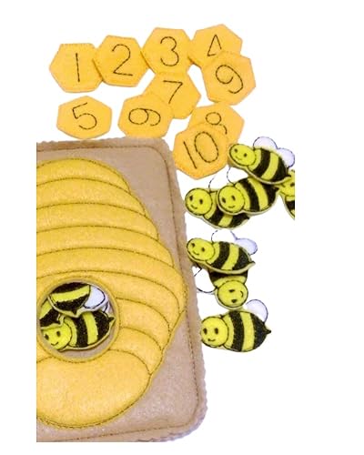 Bee hive number counting quiet book page #47