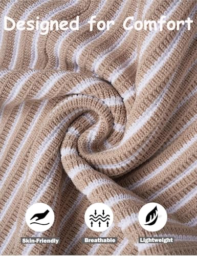 Image of COOFANDY Mens Knit Button Down Shirts Short Sleeve Polo Shirt Vintage Striped Casual Shirts