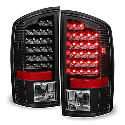 ACANII - For Black 2007-2008 Dodge Ram 1500 07-2009 2500 3500 LED Tail Lights Brake Lamps