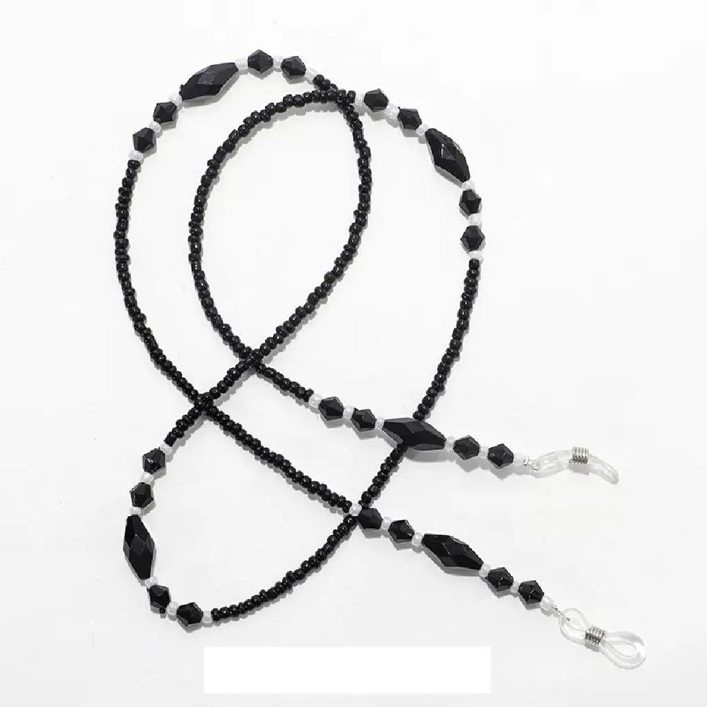 Cadena de Gafas for Mujer, Cuello Colgante, Cadena Negra, Colgante Decorativo con Cadena