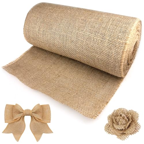 Gentpovth Toalha de mesa de juta, 30 cm x 10 m caminho de mesa de serapilheira linho, caminho de mesa antiderrapantes, mesa rústica decoração, para sala de jantar, cozinha para interior e exterior