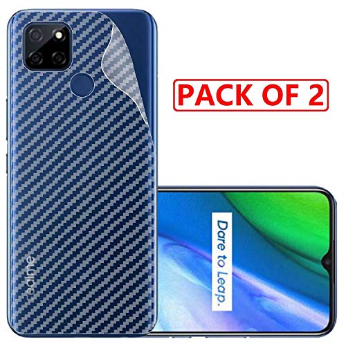 Image of Compatible with (Pack of 2) Oppo Realme V3 Back Screen Protective Film Carbon Fiber Skin Transparent Screen Guard Sticker
