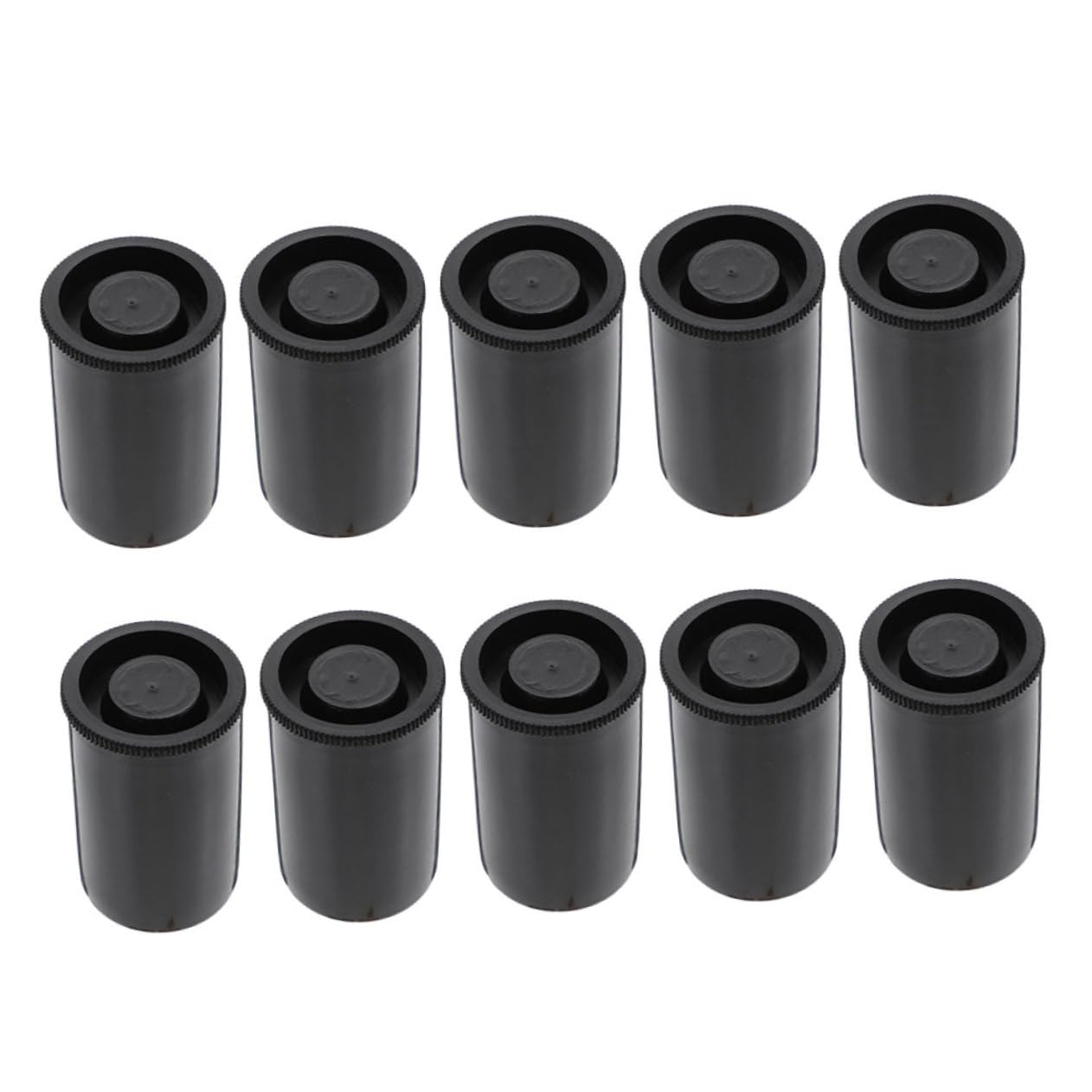 Happyyami 10pcs Empty Film Canisters Caps Plastic Camera Film Storage and Portable Canisters Protective Case for Photography