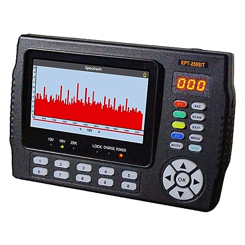 Lorrgasw KPT-259ST DVB-S2 DVB-T2 DVB-C Análisis de espectro del detector por satélite Mejor enchufe de la UE