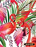  Quad Grid: Flamingo Composition Notebook Graph Ruled Paper, 4x4 Squared for Math & Science Graphing: 5 (Flamingo Designs)