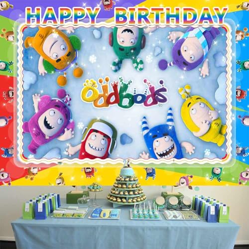 Oddbods Backdrop Princess for Birthday Baby Shower Party Supplies Banner Background Photography Decoration Background 7x5Ft