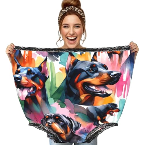 Culotte grand-mère Doberman Rottweiler Augenstern slip humoristique noir