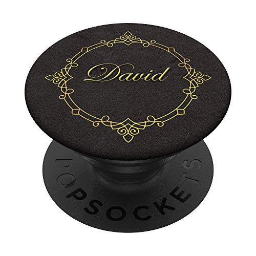 David Name, personalisierbar, klassisch, Vintage, Schwarz PopSockets mit austauschbarem PopGrip