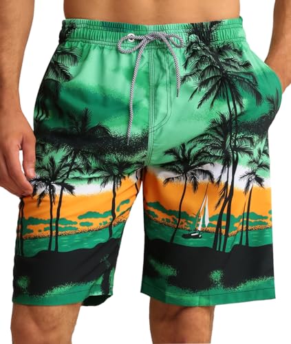Image of APTRO Men's Long Swim Trunks with Mesh Lining Beach Bathing Suits Board Shorts Swimwear with Pockets and No Mesh