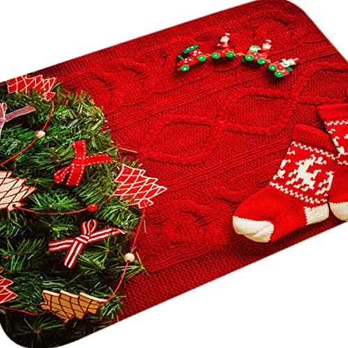 Image of ATORSE Christmas Door Mat Anti-Slip Home Decor for Entrance New Year Indoor Outdoor Style 3