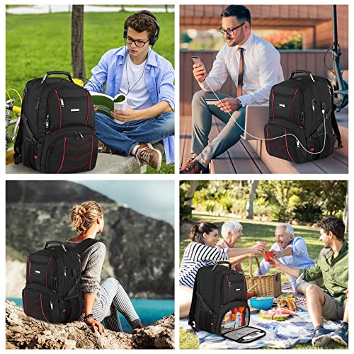 VECKUSON Lancheira para homens, bolsa térmica térmica, lancheira, mochila extragrande para laptop de