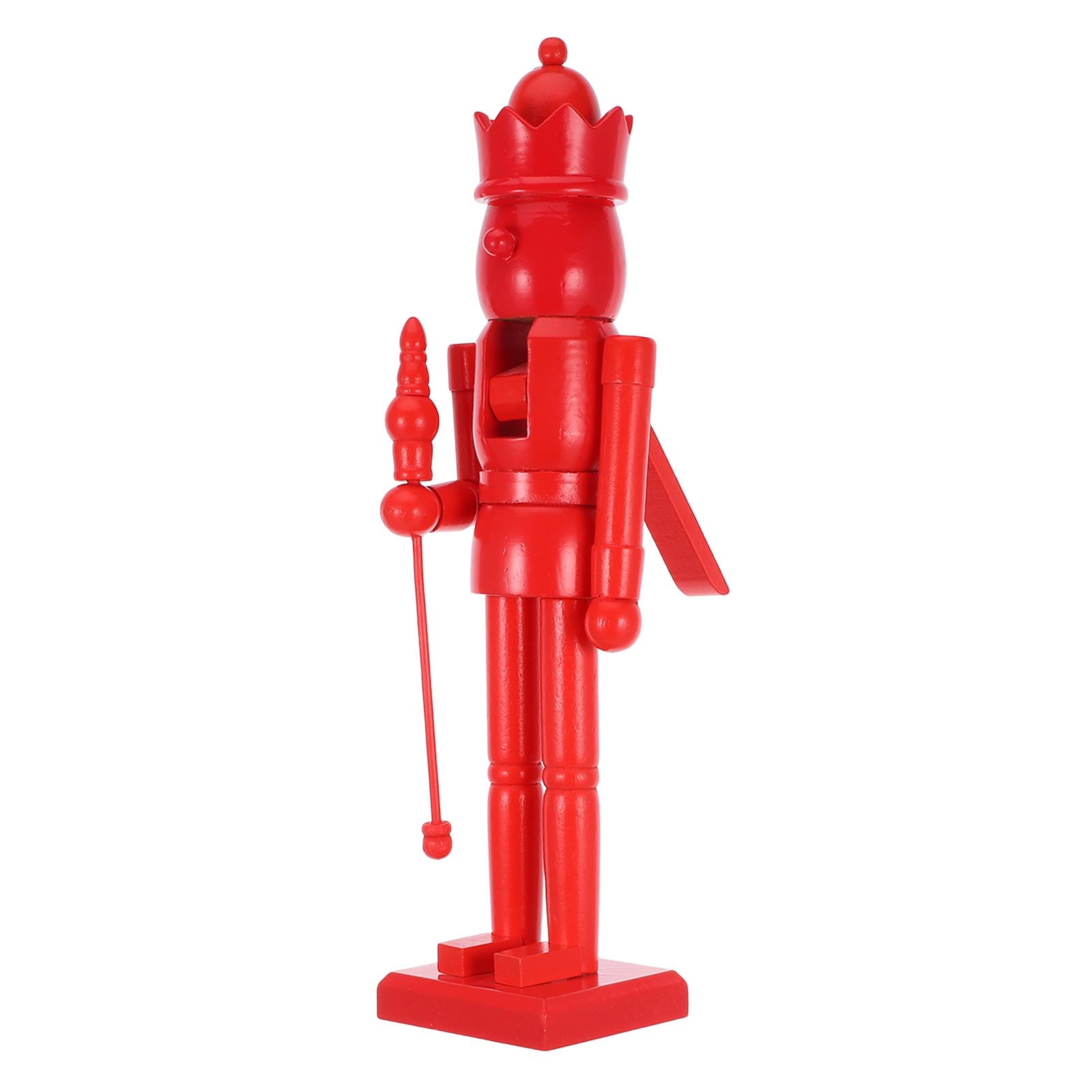 TOYANDONA 2 Piezas Cascanueces Inacabado de Madera Rojo, Figura Decorativa