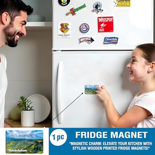 Image of Elegant Fridge Magnet with Themes |Rectangular Size Refrigerator Magnet with Magnetic Rubber Back | Pack of 1, 8.6cm X 5.4cm (Mahabaleshwar)