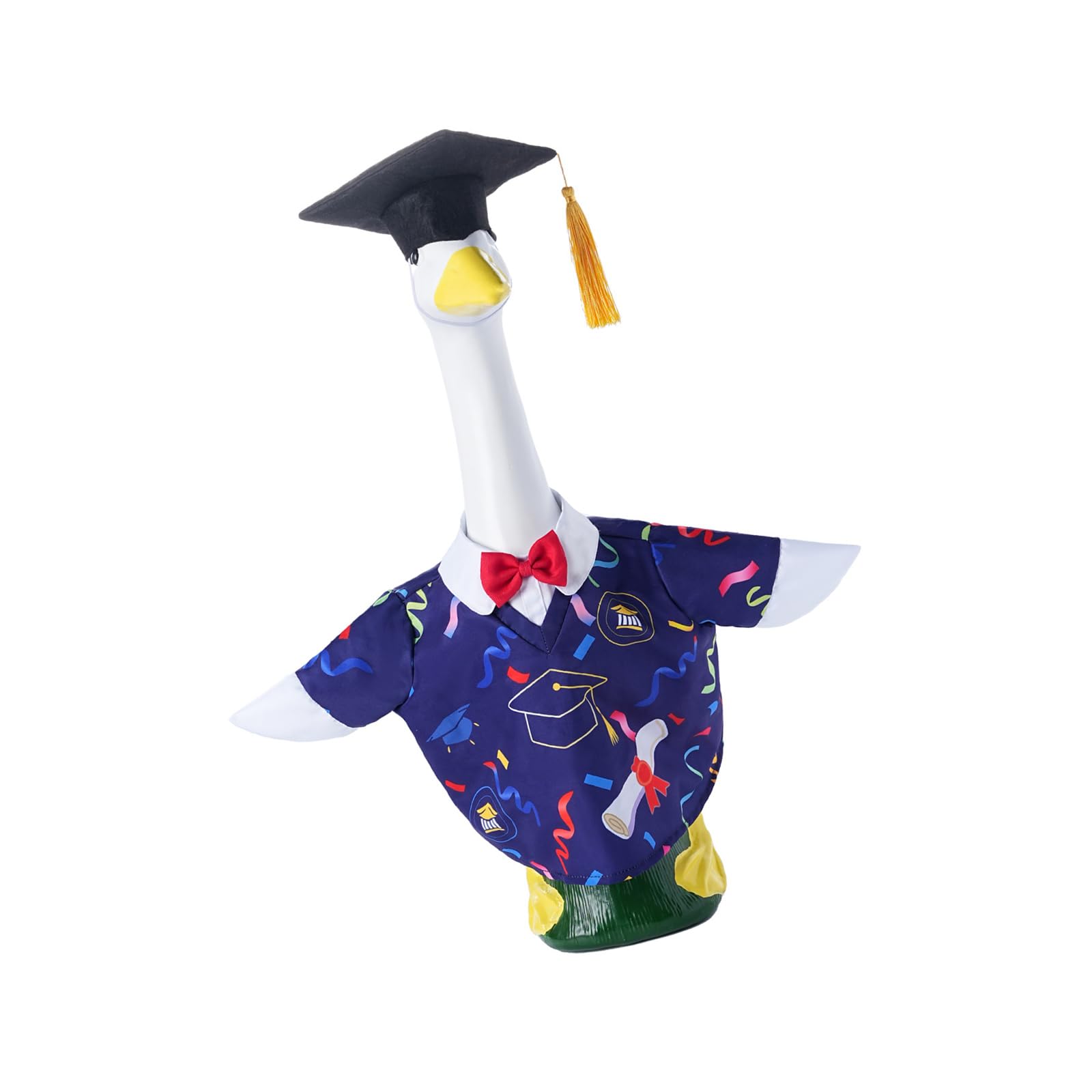 Kaeltsyn Porch Geese Costume Set Party Clothing Costume Graduation Multipurpose Statue Patio Garden Outdoor Garden