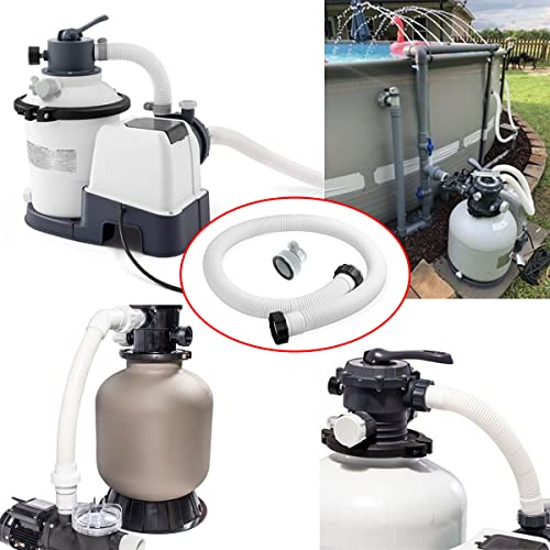 2 Pack Pool Hoses For Above Ground Pools 59"X1.5" With 2 Type B Hose Adapters - Pool Pump Hose Accessories - Above Ground Pool Hose Replacement - Pool Pump Hoses For Above Ground Pools #TOP3