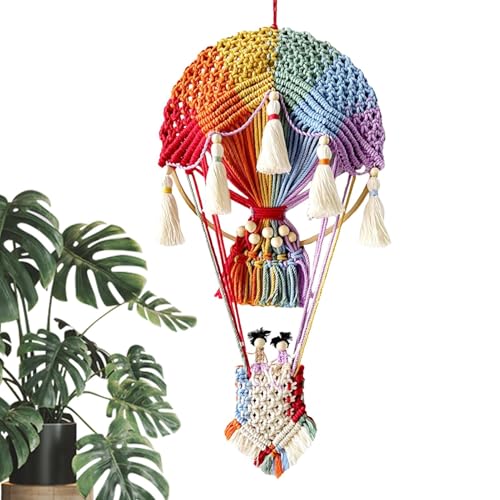 Décoration murale chic en macramé haut de gamme au design montgolfière