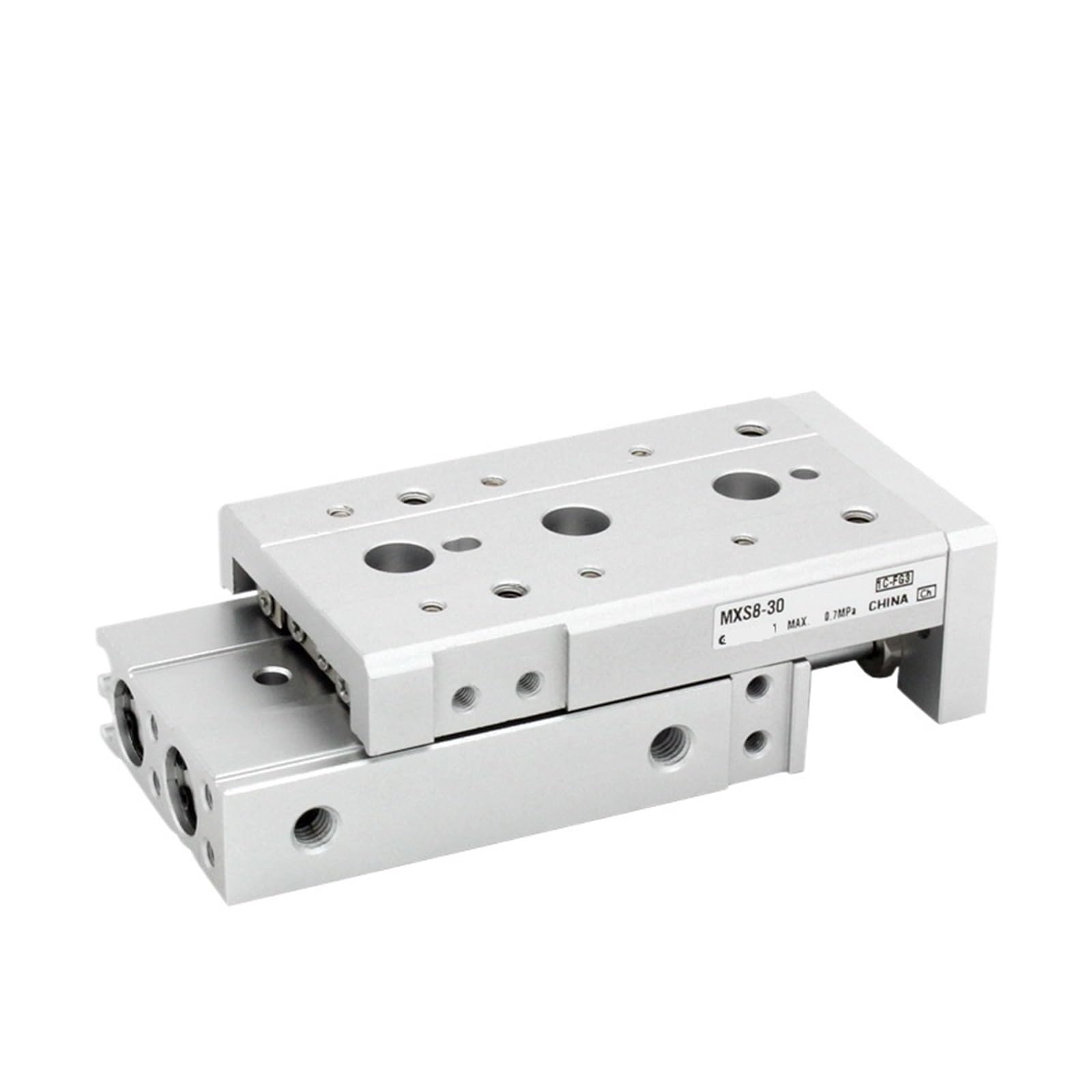 Rail de guidage pneumatique MXS12 à rigidité supérieure et double tige anti-rotation