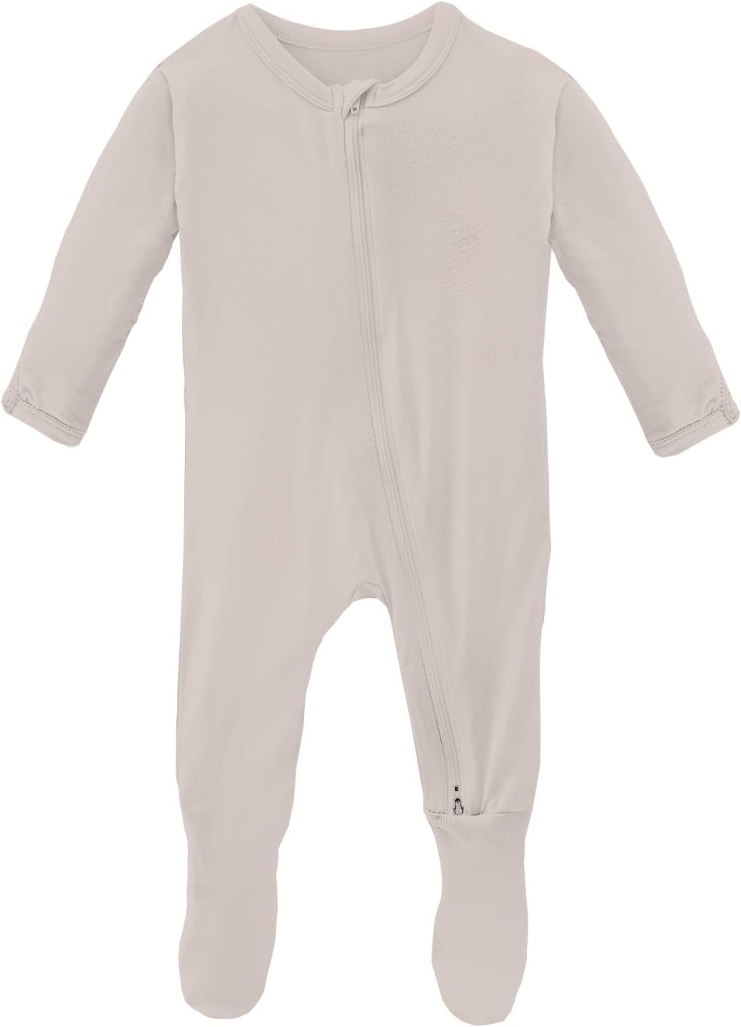 KicKee Year Round Solid Footies with Zipper, Super Soft One-Piece Jammies, Sleepwear for Babies and Kids