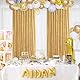 BrillShine Vorhang Hintergrund Hochzeit Pailletten, 2 Stück 60 x 240 cm Party Hintergrund Vorhang für Taufe Hochzeiten Brautdusche Geburtstag Abschlussfeier Schule Party Deko Gold