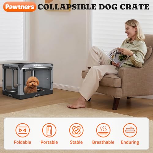 Collapsible-Dog-Crate-Foldable-Soft-Sided-Dog-Crate-for-Dogs-Portable-Dog-Travel-Kennel-with-Soft-Mat-for-Indoors-Outdoors