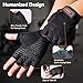 JOBGAIN Workout Gloves for Women and Men, Breathable Weight Lifting Gloves, Grip & Shock Absorption, Full Palm Protection, for Gym Exercise, Fitness, Training & Cycling, Black, Size XL
